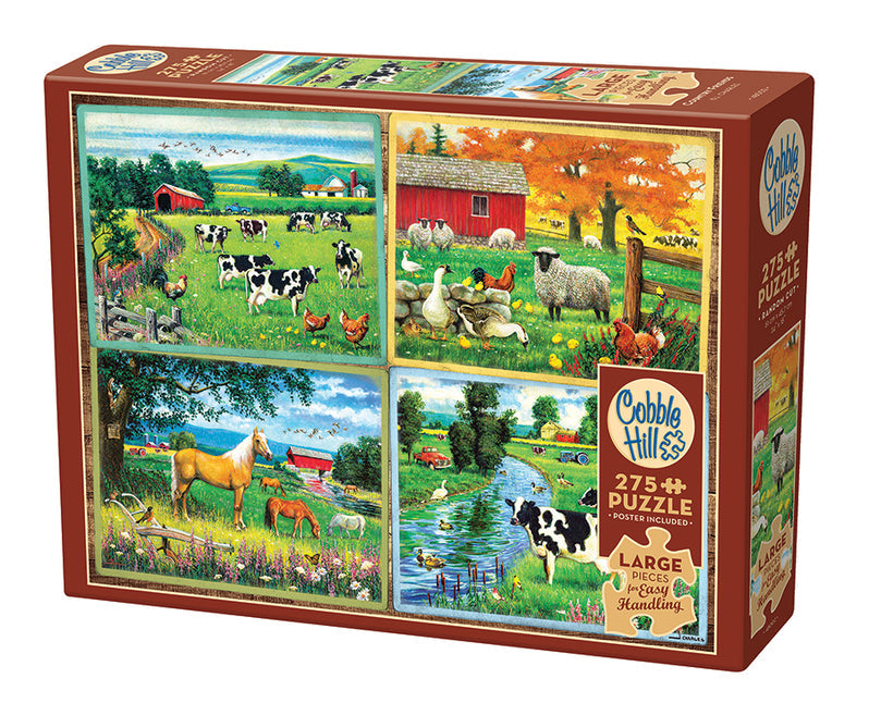 Cobble Hill Puzzle 275 Piece Easy Handling Country Friends