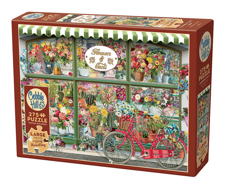 Cobble Hill Puzzle 275 Piece Easy Handling Flowers and Cacti Shop
