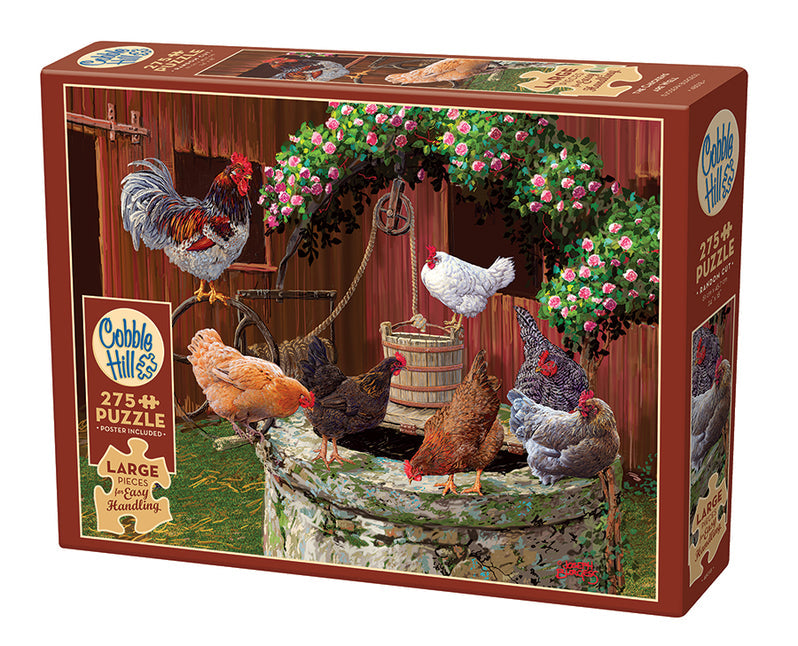 Cobble Hill Puzzle 275 Piece Easy Handling The Chickens are Well