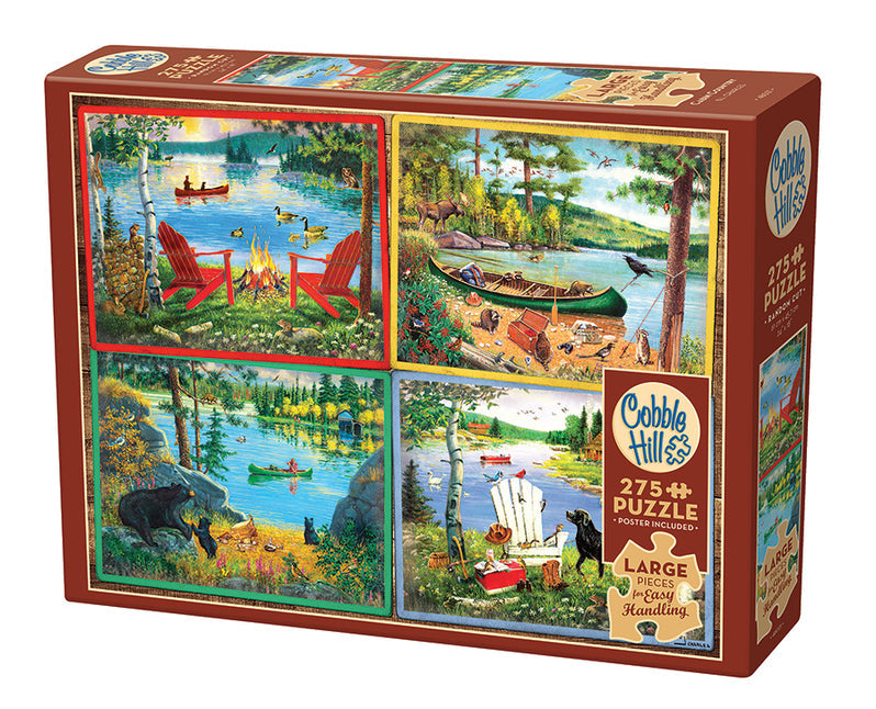 Cobble Hill Puzzle 275 Piece Easy Handling Cabin Country