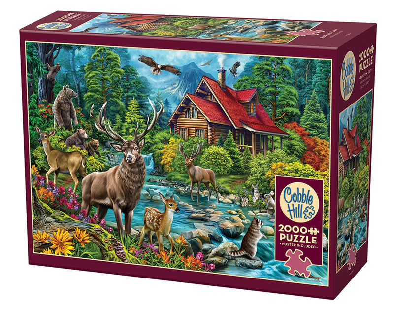 Cobble Hill Puzzle 2000 Piece Red-Roofed Cabin