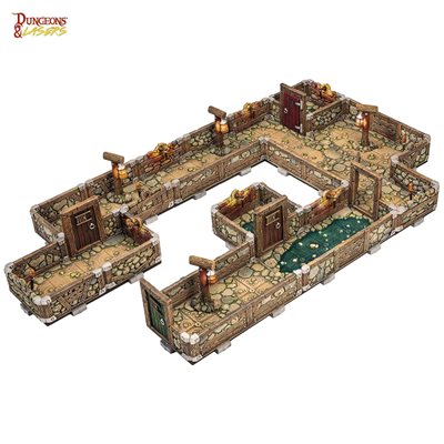 Dungeons & Lasers Pathfinder Terrain Half-Height Walls: Dwarven Mine