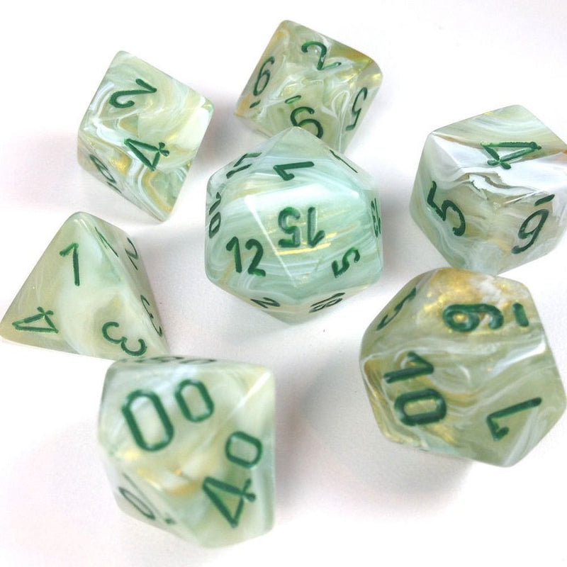 Chessex Poly Marble Green/dark Green
