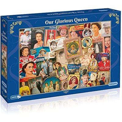 Gibsons Puzzle 1000 piece Jubilee Our Glorious Queen jigsaw puzzle