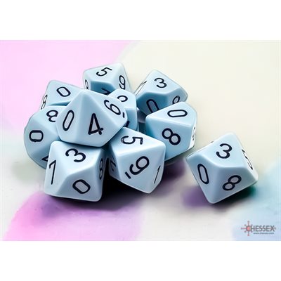 Chessex  10d10 Opaque Pastel Blue/Black