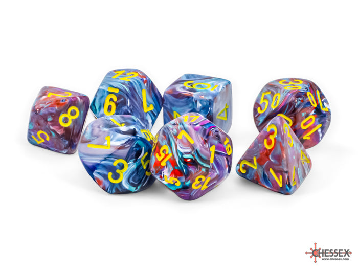 Chessex Poly Mega-Hedral Scarab Mosaic/Yellow