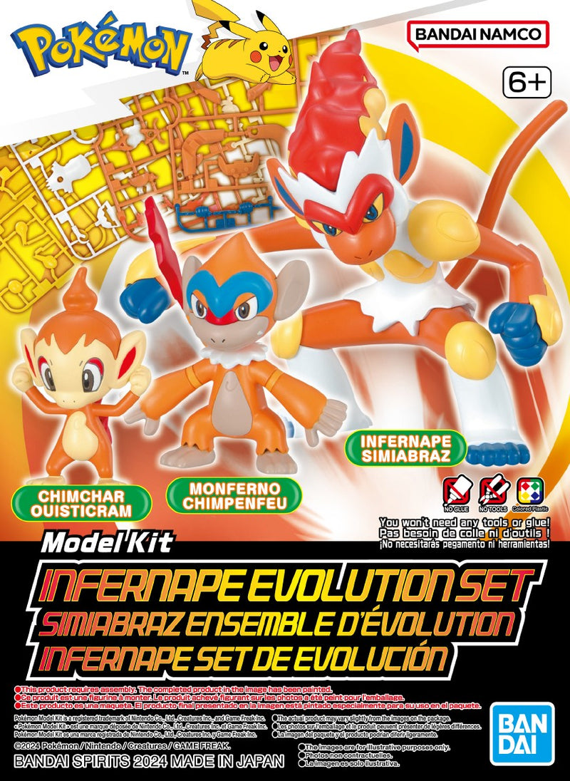 Bandai Pokemon Model Kit Infernape Evolution Set