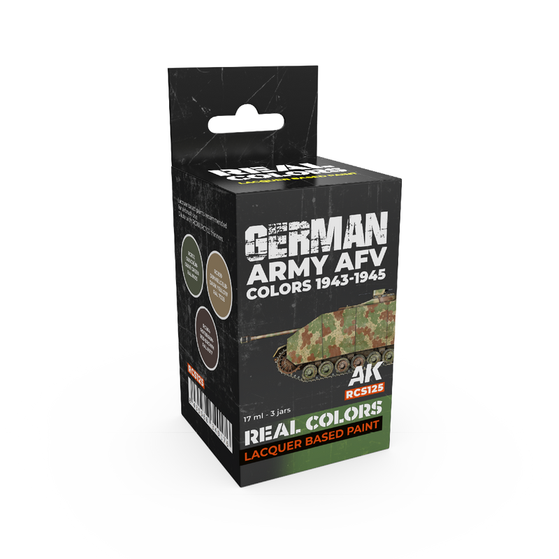 AK Interactive Real Colors German Army AFV Colors 1943-1945 Set (Set of 3)