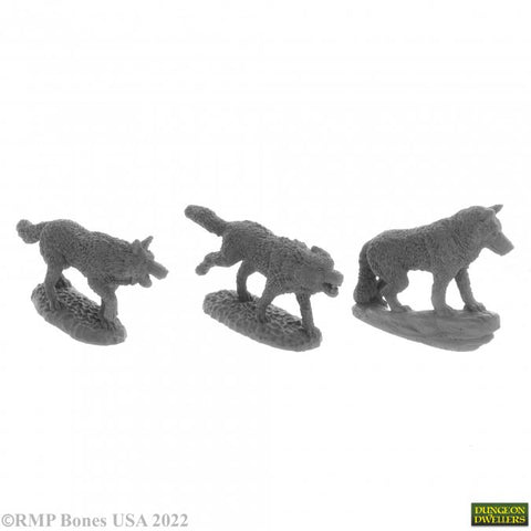 Reaper Mini Dungeon Dwellers: RM07038 Wolf Pack (3)