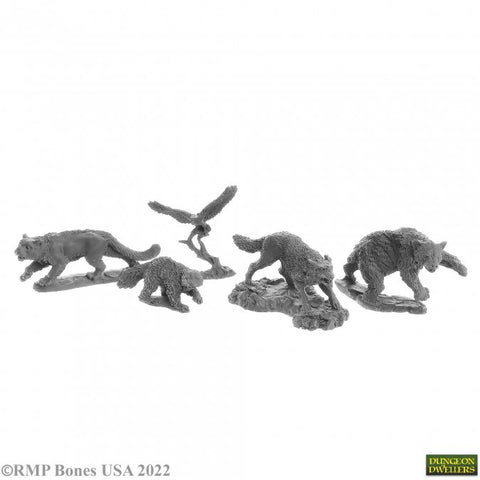 Reaper Mini Dungeon Dwellers: RM07040 Animal Companions (5)