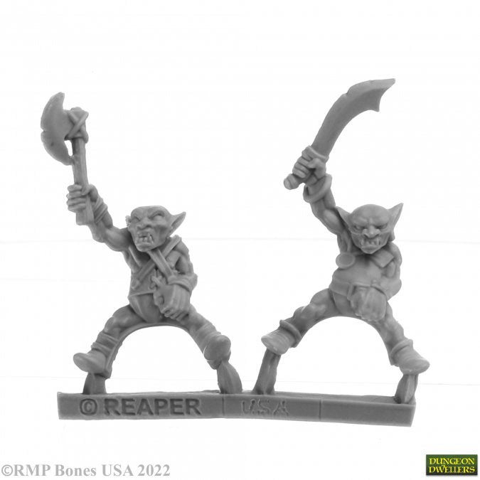 Reaper Mini Rm07041 Dungeon Dwellers: Goblin Wolfriders (2)