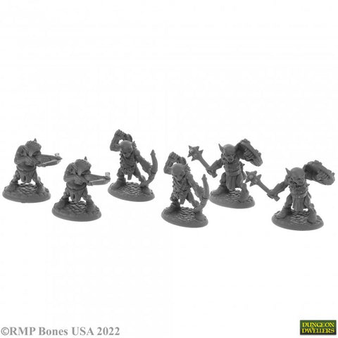 Reaper Mini Dungeon Dwellers: RM07042 Goblin Pillagers (6)