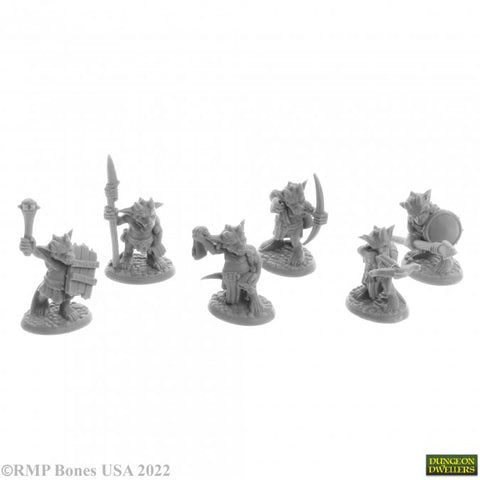 Reaper Mini Dungeon Dwellers: RM07054 Ratpelt Kobold Warriors
