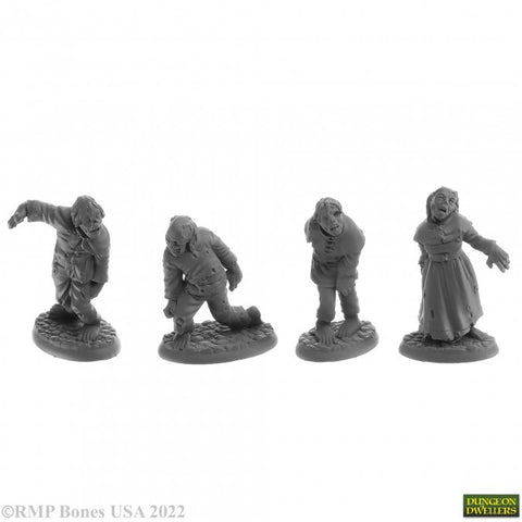 Reaper Mini Dungeon Dwellers: RM07055 Zombies (4)