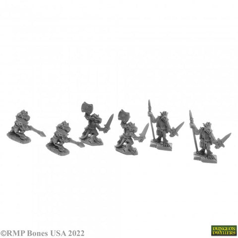 Reaper Mini Dungeon Dwellers: RM07057 Bloodscale Kobolds(6)