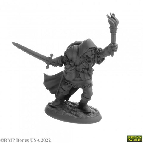 Reaper Mini Dungeon Dwellers: RM07067 Derrel Brumby, Human Fighter