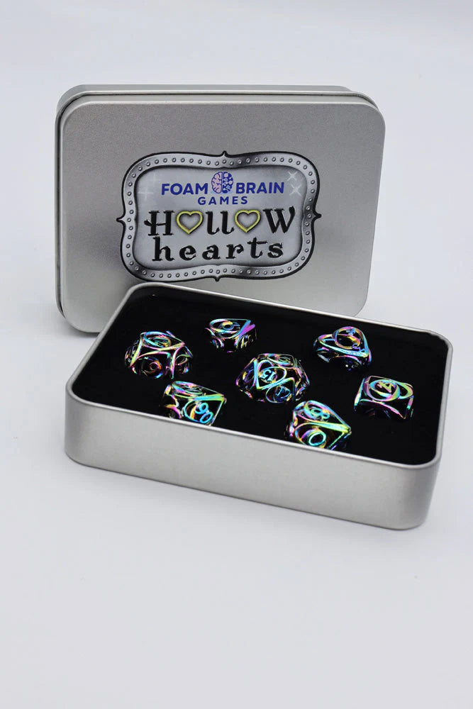 Hollow Hearts: Burnt Opal - Metal RPG Dice Set