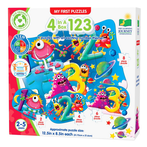 My First Puzzle 4-In-A-Box Puzzles - 123