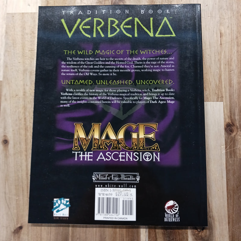 Used - RPG White Wolf 4659 - Tradition Book: Verbena