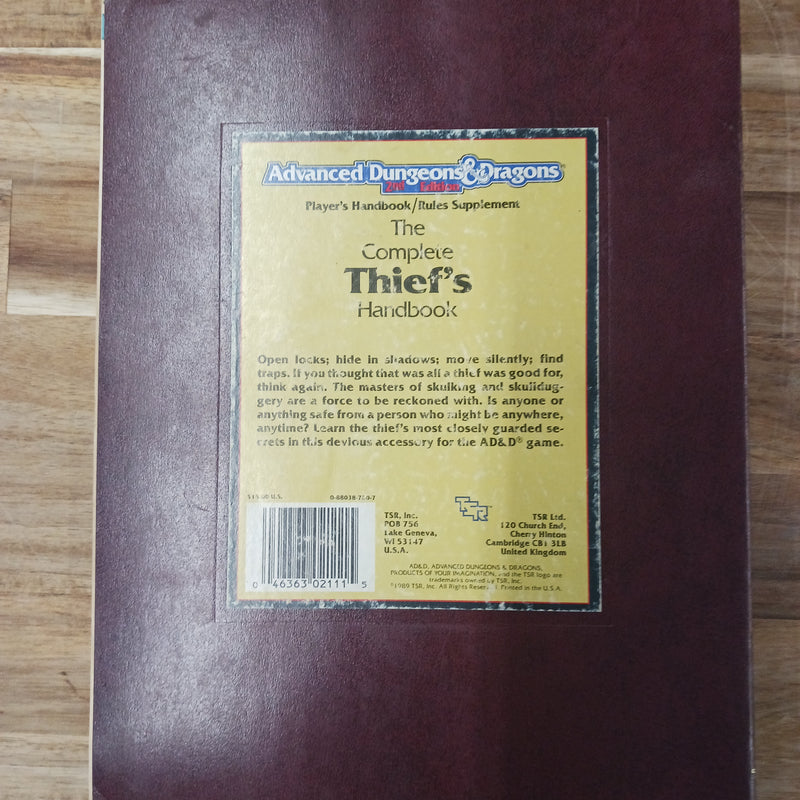 Used - RPG AD&D 2nd Edition The Complete Thief's Handbook