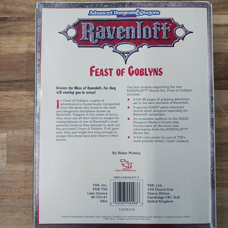 Used - RPG AD&D 2nd Edition Ravenloft Feast of Goblyns