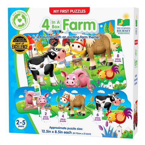 My First Puzzle 4-In-A-Box Puzzles - Farm