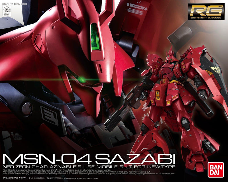 Bandai RG 1/144 MSN-04 Sazabi "Mobile Suit Gundam: Char's Counterattack"