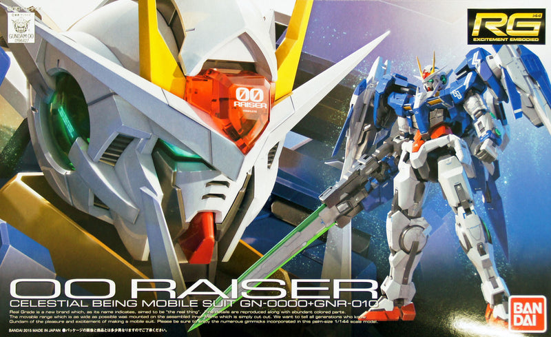 Gunpla RG 1/144 GN-0000+GNR-010 00 Raiser "Gundam 00'"