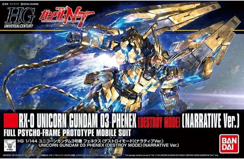 Gunpla HG 1/144 RX-0 Unicorn Gundam 03 Phenex (Destroy Mode) "Gundam NT" #213