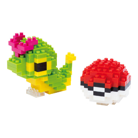 Nanoblock Pokemon Series Caterpie & Poke Ball