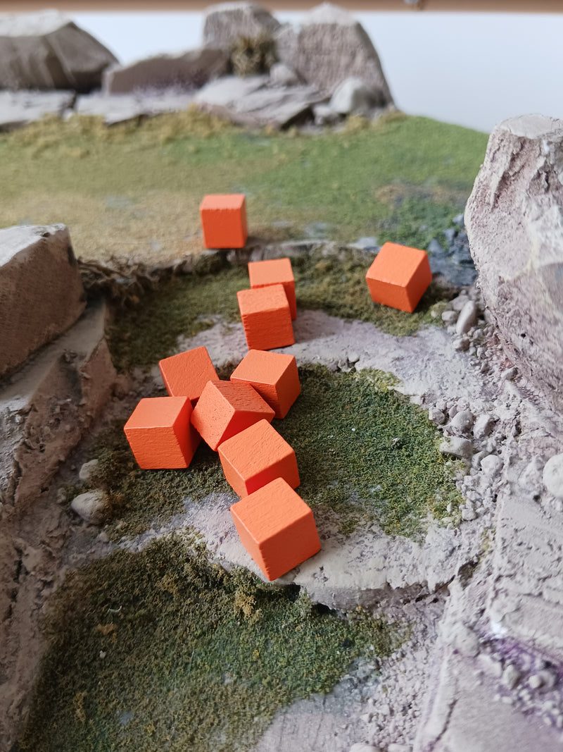 GK Wooden Cube Token Pack - Orange