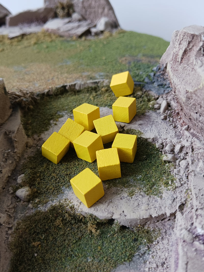 GK Wooden Cube Token Pack - Yellow