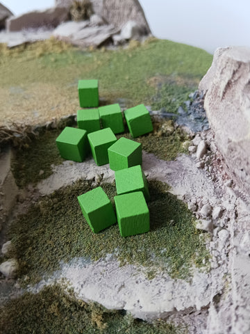 GK Wooden Cube Token Pack - Green