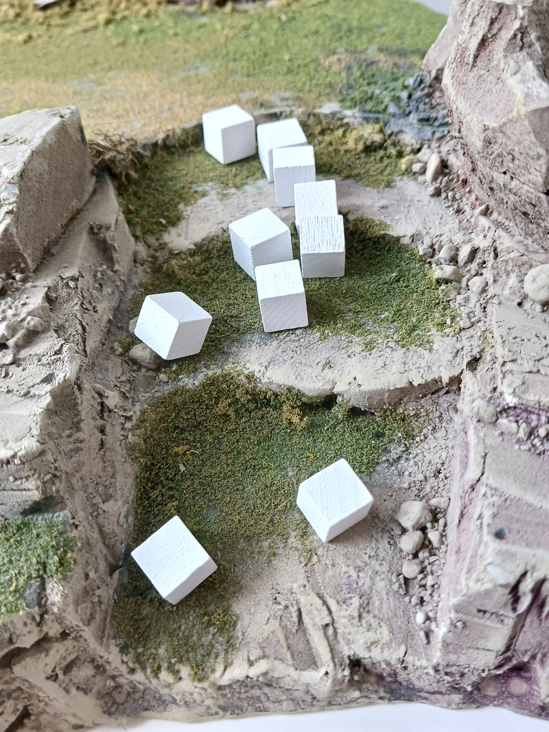 GK Wooden Cube Token Pack - White