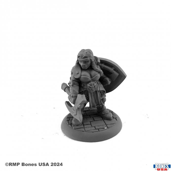 Reaper Mini USA RM30170 Freya Fangbreaker, Dwarf Shieldmaiden