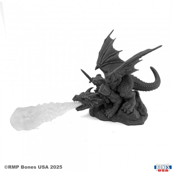 Reaper Mini Legends: RM30254 Mousling, Knight Of The Flame Wyrm On Dragon