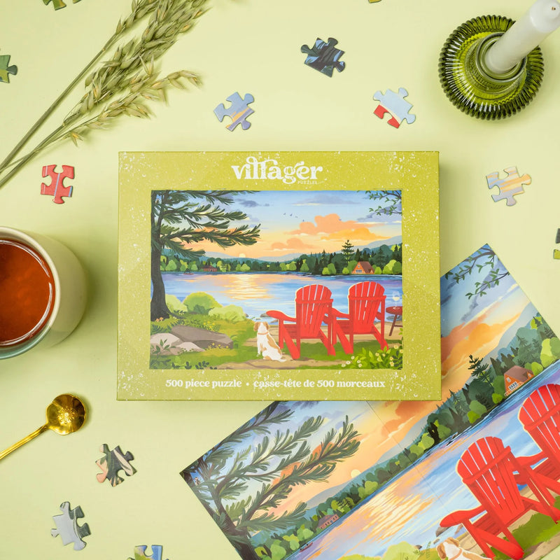 Villager Puzzle 500 Piece Cottage Country