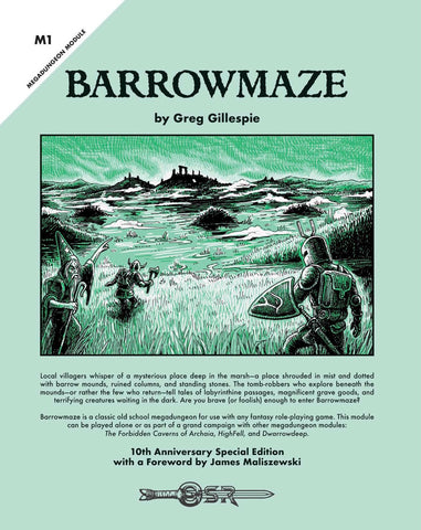 RPG OSR Barrowmaze Complete 10th Anniversary (Monochrome Cover)