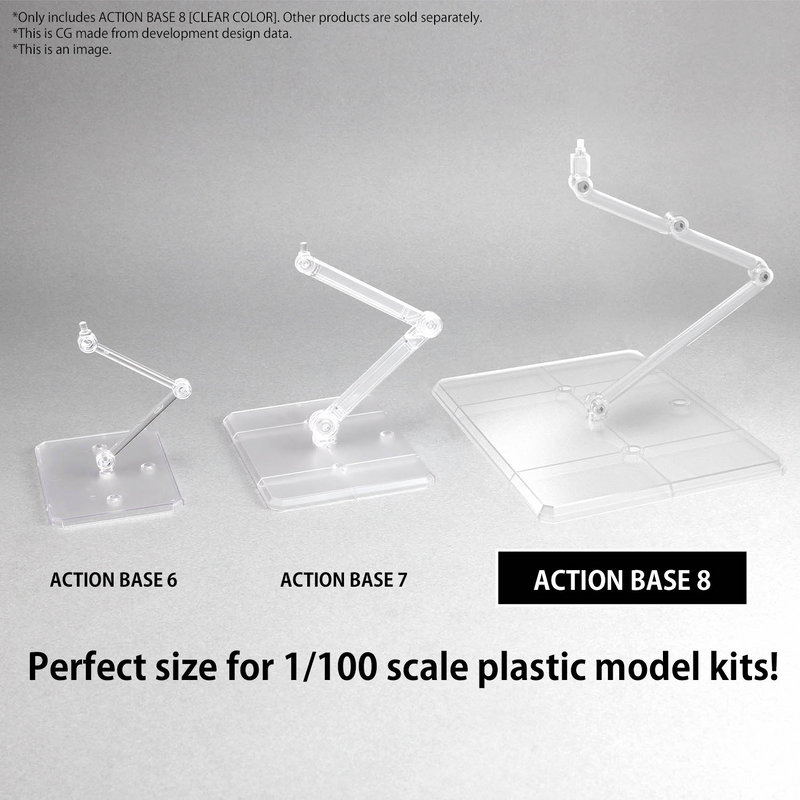 Gunpla Action Base 8 Display Stand Clear