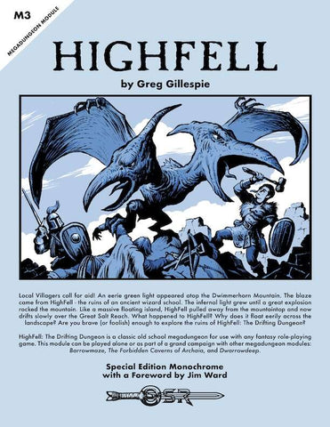 RPG OSR HighFell: The Drifting Dungeon (Monochrome)