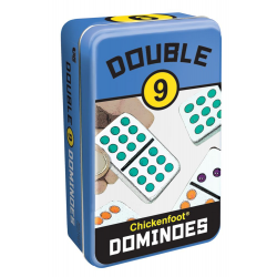 Dominoes - Chickenfoot - Double 9 - Color - Tin