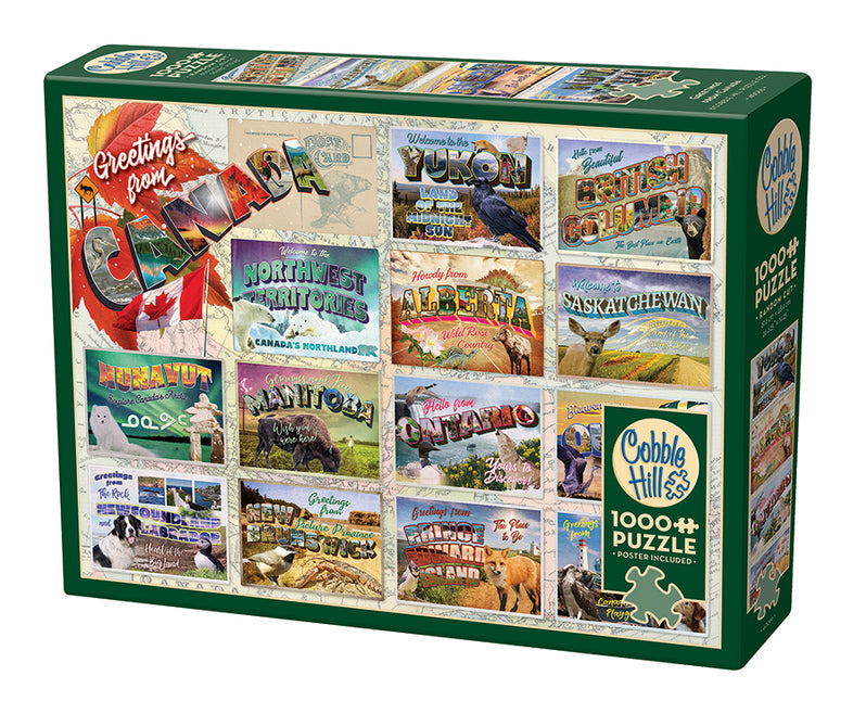 Cobble Hill Puzzle 1000 Piece Greetings from Canada