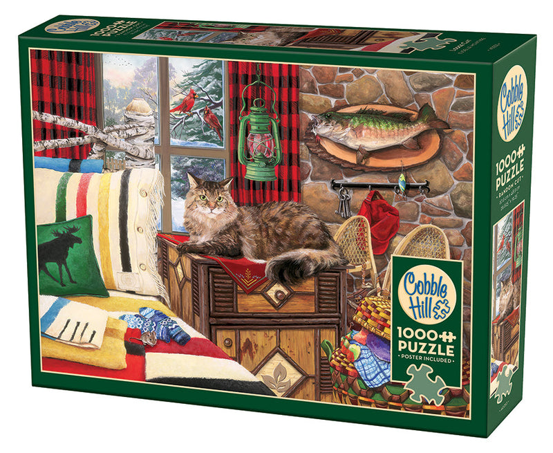 Cobble Hill Puzzle 1000 Piece Lodge Cat