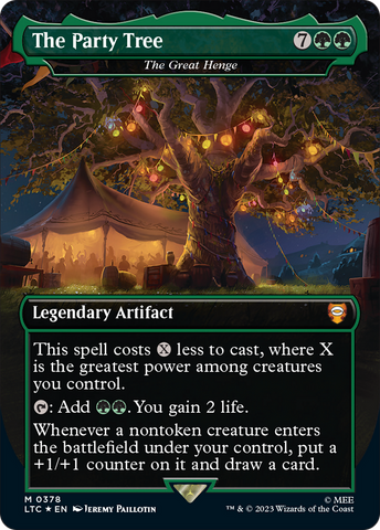 The Party Tree - The Great Henge (Borderless) (Surge Foil Realms and Relics) [The Lord of the Rings: Tales of Middle-Earth Commander]