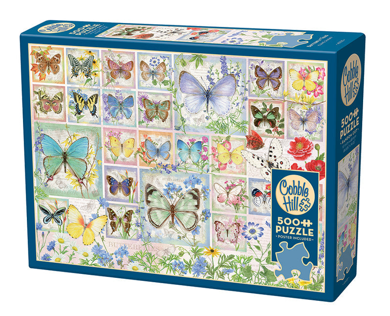 Cobble Hill Puzzle 500 Piece Butterfly Tiles