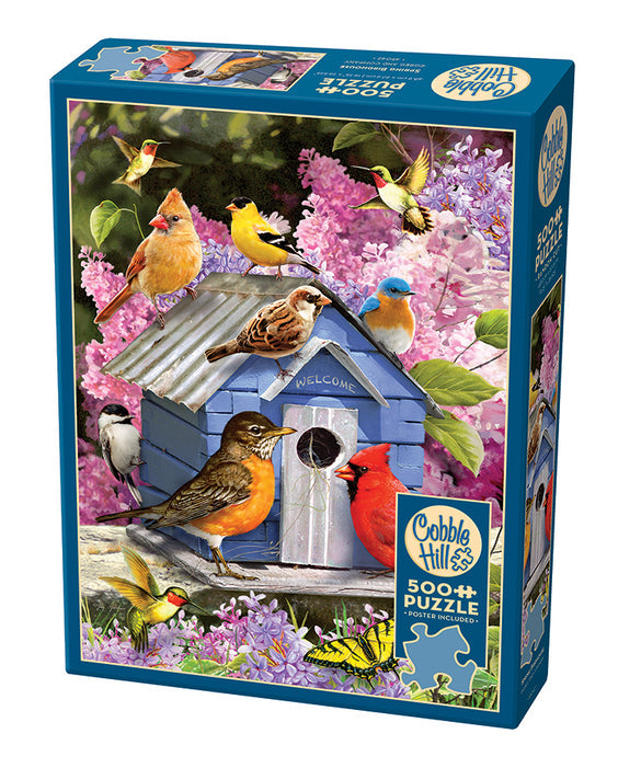 Cobble Hill Puzzle 500 Piece Spring Birdhouse