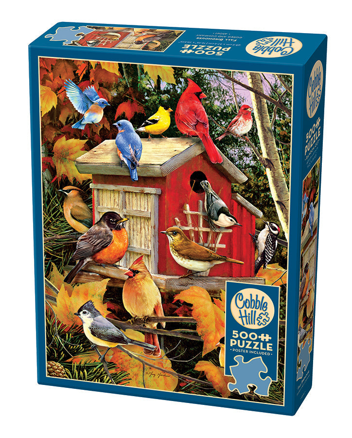 Cobble Hill Puzzle 500 Piece Fall Birdhouse