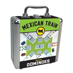 Dominoes - Mexican Train - Double 12 - Color - Deluxe with Case