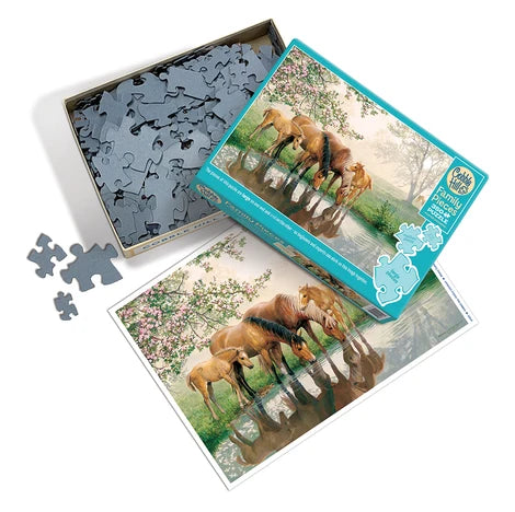 Cobble Hill Puzzle 350 Piece Horse Family (Family)