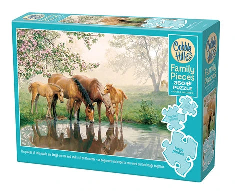 Cobble Hill Puzzle 350 Piece Horse Family (Family)
